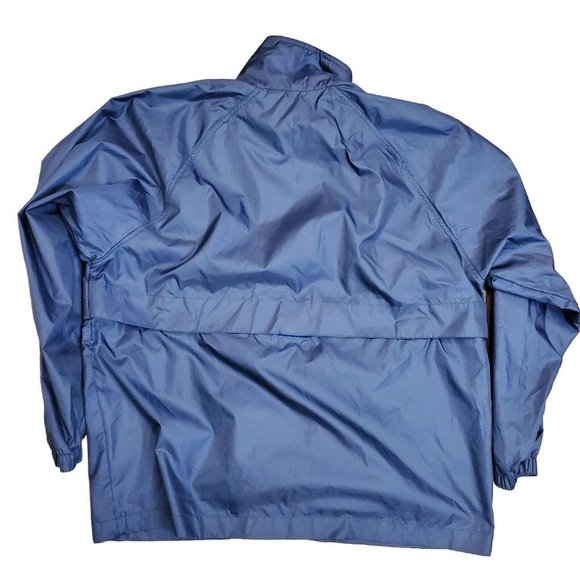 Vintage 90s Y2K Microsoft Blue Zipup Jacket Windbreaker‎ Embroidered Media Group - Picture 4 of 11